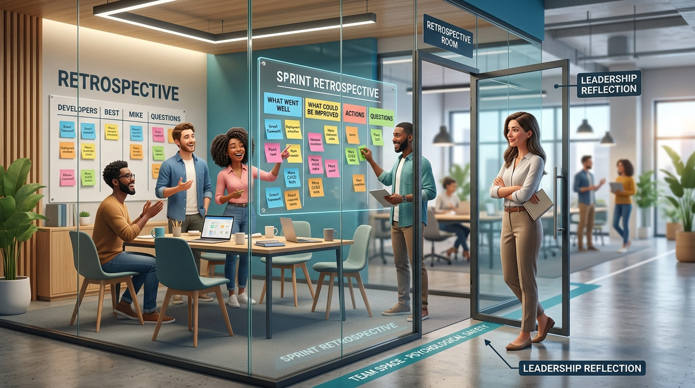 The Manager’s Dilemma: Should Leadership Be in the Retrospective?